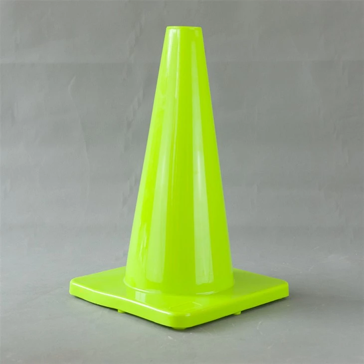 Keselamatan Portabel PVC Green Traffic Cone