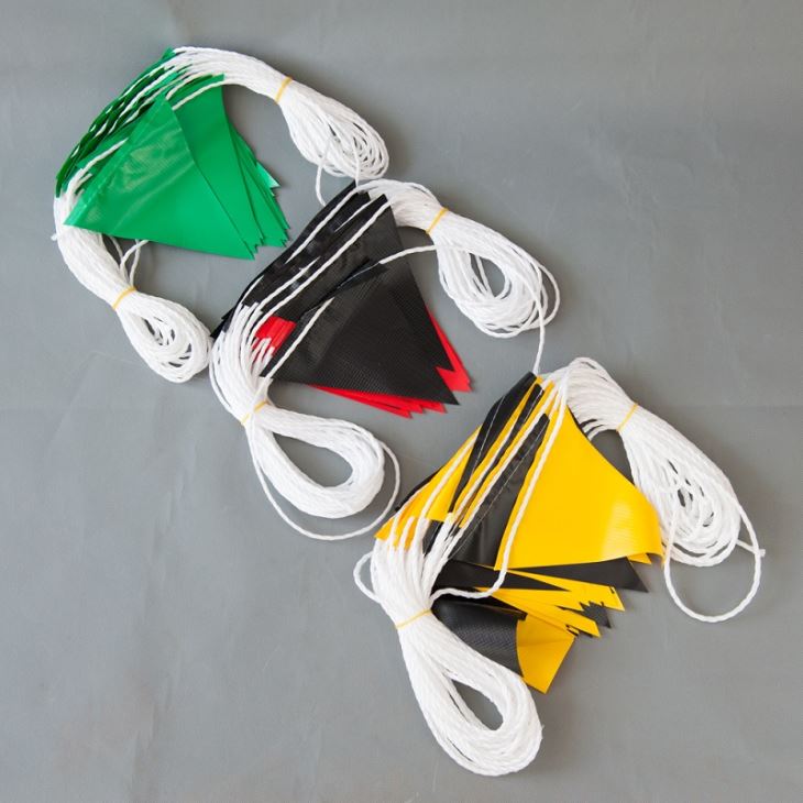 Yellow And Black Safety Flags